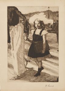 ROUX MARCEL (1878 - 1922) - La Morte e la bambina