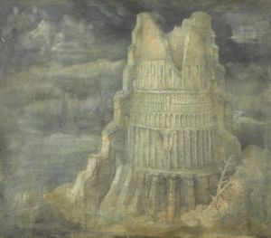 ARTISTA DEL XIX-XX SECOLO - La Torre di Babele