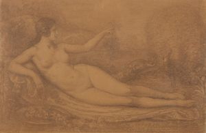 POINT ARMAND (1860 - 1932) - Nudo femminile con pavoni (Giunone)