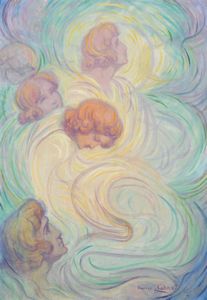 CHABAS MAURICE (1862 - 1947) - Gli angeli, visione n7