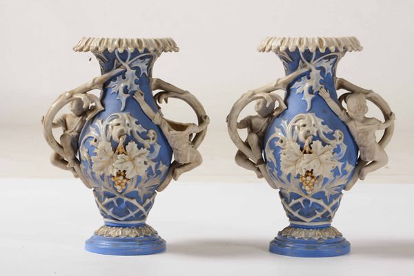 Coppia di vasi, XX secolo  - Asta Ceramiche e Vetri | Cambi Time - Associazione Nazionale - Case d'Asta italiane