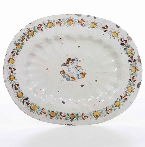 Vassoio ovale<BR>Italia centrale, XVII secolo (?)  - Asta Ceramiche e Vetri | Cambi Time - Associazione Nazionale - Case d'Asta italiane