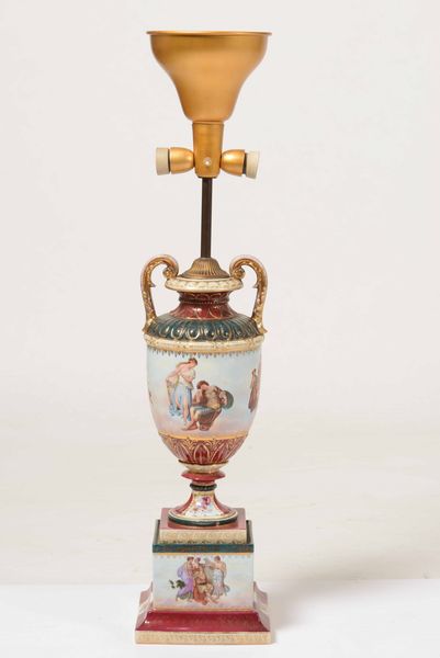 Vaso montato a lampada<BR>Probabilmente Boemia, XIX secolo  - Asta Ceramiche e Vetri | Cambi Time - Associazione Nazionale - Case d'Asta italiane