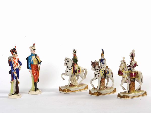 Figurine di militari<BR>Turingia, XX secolo  - Asta Ceramiche e Vetri | Cambi Time - Associazione Nazionale - Case d'Asta italiane