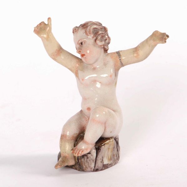 Figurina di putto<BR>Doccia, Manifattura Ginori, 1750 - 1760  - Asta Ceramiche e Vetri | Cambi Time - Associazione Nazionale - Case d'Asta italiane