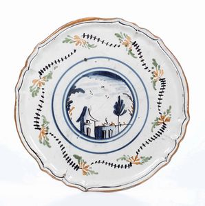 Alzatina<BR>Lombardia, probabilmente Lodi, XVIII-XIX secolo  - Asta Ceramiche e Vetri | Cambi Time - Associazione Nazionale - Case d'Asta italiane