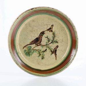 Piatto popolare, XIX secolo  - Asta Ceramiche e Vetri | Cambi Time - Associazione Nazionale - Case d'Asta italiane