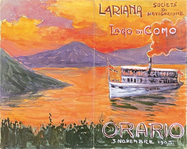 ,Anonimo : Lariana Societ Navigazione Lago di Como  - Asta Manifesti d'epoca - Associazione Nazionale - Case d'Asta italiane