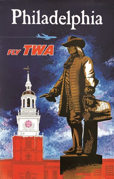 ,Robert  Swanson : Philadelphia- FLY TWA  - Asta Manifesti d'epoca - Associazione Nazionale - Case d'Asta italiane