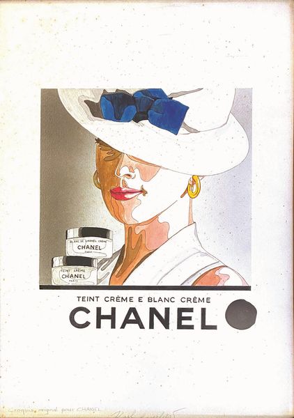 ,Karl Lagerfeld : Chanel Teint Crme  - Asta Manifesti d'epoca - Associazione Nazionale - Case d'Asta italiane