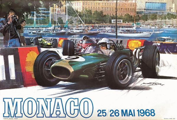 ,Michael Turner : Monaco 1968  - Asta Manifesti d'epoca - Associazione Nazionale - Case d'Asta italiane