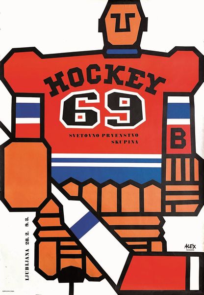 ,Artisti vari : Ice Hockey World Ljubliana 1966, 1970 pattinaggio Ljubliana, Hockey 69  - Asta Manifesti d'epoca - Associazione Nazionale - Case d'Asta italiane