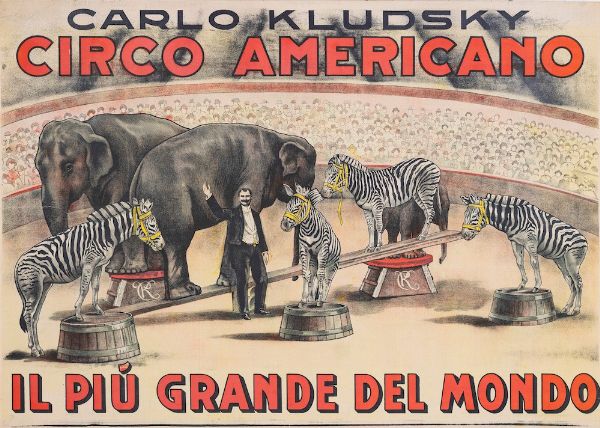 ,Anonimo : Circo Americano Carlo Kludsky  - Asta Manifesti d'epoca - Associazione Nazionale - Case d'Asta italiane