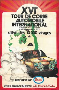 ,Artista non identificato - XVI Tour de Corse Automobile International 1972