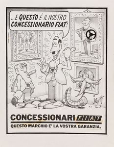 ,Benito Jacovitti 
 - ...E questo  il nostro Concessionario Fiat!