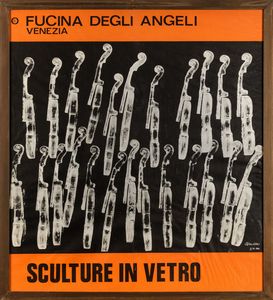 ,Fernandez Arman : Fernandez Arman (1928-2005) FUCINA DEGLI ANGELI VENEZIA / SCULTURE IN VETRO<BR>  - Asta Manifesti d'epoca - Associazione Nazionale - Case d'Asta italiane