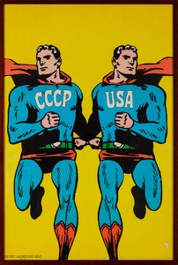,Roman Cieslewicz : Cold War Superman  - Asta Manifesti d'epoca - Associazione Nazionale - Case d'Asta italiane