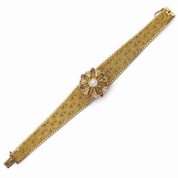 Bracciale orologio in oro giallo 18kt  - Asta Gioielli Orologi Fashion Vintage - Associazione Nazionale - Case d'Asta italiane