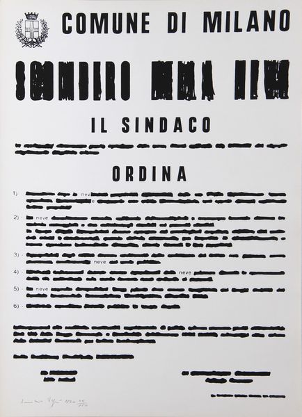 ,Emilio ISGRO' : Poesie visive e cancellature  - Asta Arte Moderna e Contemporanea - Associazione Nazionale - Case d'Asta italiane