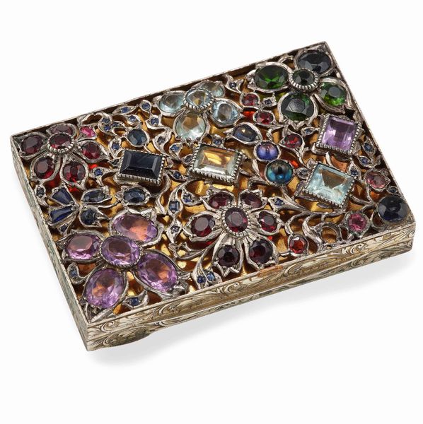 Porta cipria con gem-set  - Asta Fine Jewels - Associazione Nazionale - Case d'Asta italiane