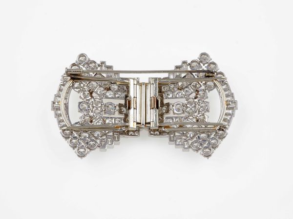 Maubussin-Paris. Spilla douette con diamanti  - Asta Fine Jewels - Associazione Nazionale - Case d'Asta italiane