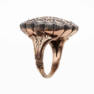 Anello con diamanti taglio rosa d'Olanda  - Asta Fine Jewels - Associazione Nazionale - Case d'Asta italiane