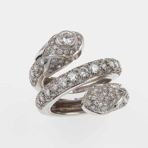 Anello serpente con diamanti  - Asta Fine Jewels - Associazione Nazionale - Case d'Asta italiane