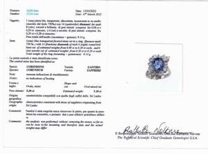 Anello con zaffiro Sri Lanka di ct 5.30 circa e diamanti  - Asta Fine Jewels - Associazione Nazionale - Case d'Asta italiane