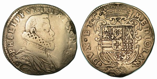 MILANO. FILIPPO III, 1598-1621. 100 Soldi 1605.  - Asta Numismatica  - Associazione Nazionale - Case d'Asta italiane