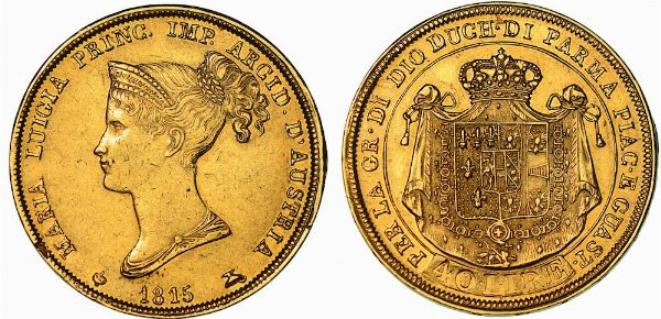 PARMA. MARIA LUIGIA D'AUSTRIA, 1815-1847. 40 Lire 1815.  - Asta Numismatica  - Associazione Nazionale - Case d'Asta italiane