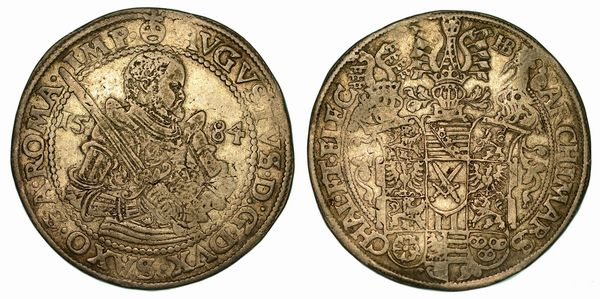 GERMANIA - SASSONIA. AUGUST I, 1553-1586. Thaler 1584.  - Asta Numismatica  - Associazione Nazionale - Case d'Asta italiane