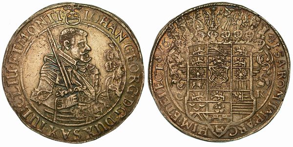 GERMANIA - SASSONIA. JOHANN GEORG I, 1615-1656. Thaler 1641.  - Asta Numismatica  - Associazione Nazionale - Case d'Asta italiane