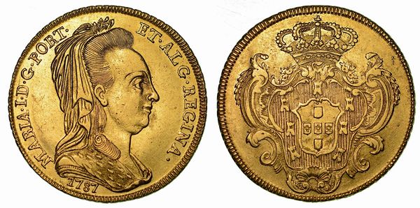 PORTOGALLO. MARIA I, 1786-1799. Pea (6400 Reis) 1787.  - Asta Numismatica  - Associazione Nazionale - Case d'Asta italiane