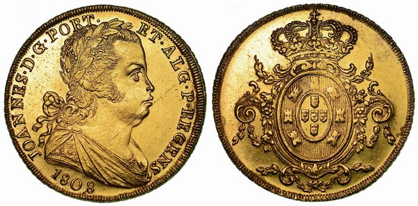 PORTOGALLO. JOAO (PRINCIPE REGGENTE), 1799-1816. Pea (6400 Reis) 1808.  - Asta Numismatica  - Associazione Nazionale - Case d'Asta italiane