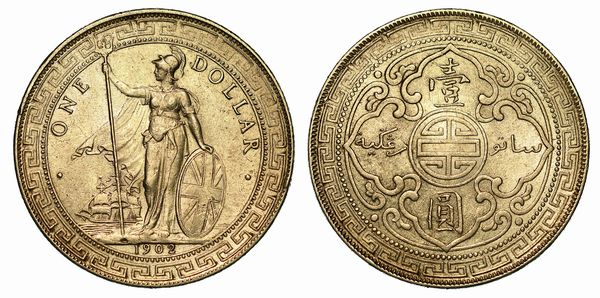 REGNO UNITO. EDWARD VII, 1901-1910. Trade Dollar 1902.  - Asta Numismatica  - Associazione Nazionale - Case d'Asta italiane