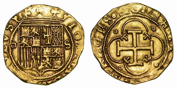 SPAGNA. JUANA E CARLOS I, 1516-1555. Escudo. Siviglia.  - Asta Numismatica  - Associazione Nazionale - Case d'Asta italiane