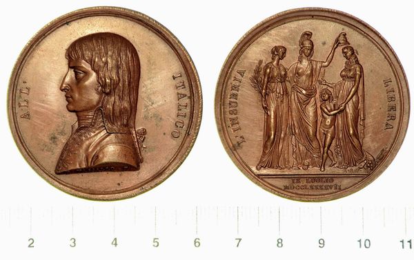 COSTITUZIONE DELLA REPUBBLICA CISALPINA. Medaglia in bronzo 1797, Milano.  - Asta Numismatica  - Associazione Nazionale - Case d'Asta italiane