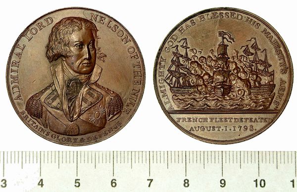 AMMIRAGLIO ORAZIO NELSON, 1758-1805. BATTAGLIA DI ABOUKIR. Medaglia in bronzo 1798.  - Asta Numismatica  - Associazione Nazionale - Case d'Asta italiane