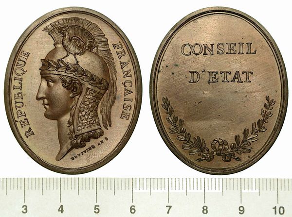 CONSIGLIO DI STATO (1799-1800). Insegna ovale in bronzo.  - Asta Numismatica  - Associazione Nazionale - Case d'Asta italiane