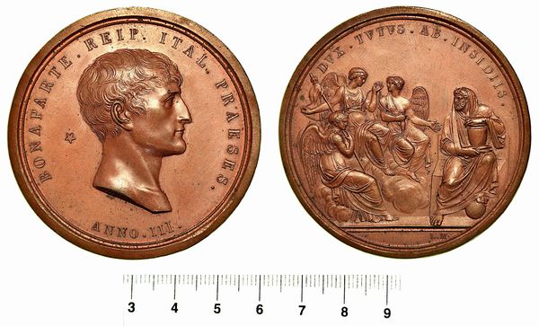 ATTENTATO ALLA VITA DI NAPOLEONE. Medaglia in bronzo anno III (1804).  - Asta Numismatica  - Associazione Nazionale - Case d'Asta italiane