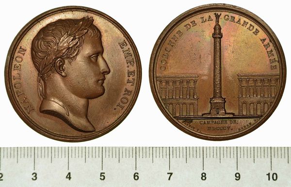 COLONNA DI PIAZZA VENDOME A PARIGI. Medaglia in bronzo 1805.  - Asta Numismatica  - Associazione Nazionale - Case d'Asta italiane
