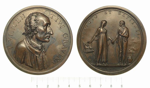 GRAVINA GIAN VINCENZO. Medaglia in bronzo 1805.  - Asta Numismatica  - Associazione Nazionale - Case d'Asta italiane