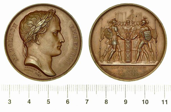 CONFEDERAZIONE DEL RENO. Medaglia in bronzo 1806.  - Asta Numismatica  - Associazione Nazionale - Case d'Asta italiane