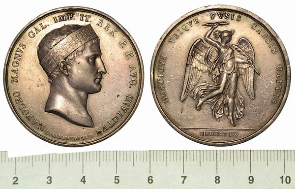 BATTAGLIA DI WAGRAM. Medaglia in argento 1809.  - Asta Numismatica  - Associazione Nazionale - Case d'Asta italiane