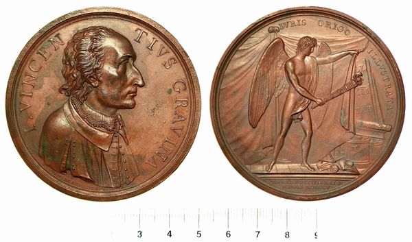 GRAVINA GIAN VINCENZO. Medaglia in bronzo 1805.  - Asta Numismatica  - Associazione Nazionale - Case d'Asta italiane