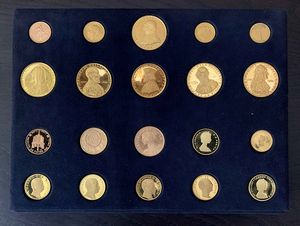 Lotto di 81 monete e medaglie in oro del peso di g. 1359.  - Asta Numismatica  - Associazione Nazionale - Case d'Asta italiane