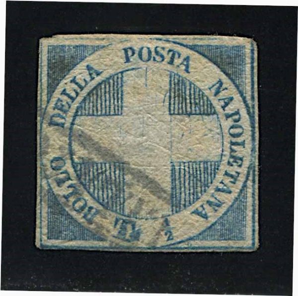 1860, Napoli Luogotenenza, 1/2 tornese “Crocetta” (S. 16).  - Asta Filatelia e Storia Postale - Associazione Nazionale - Case d'Asta italiane