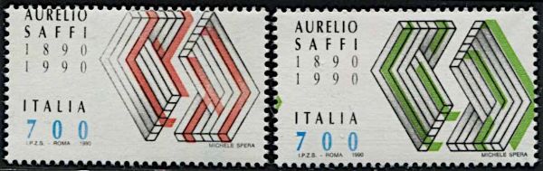 1990, Repubblica Italiana, Aurelio Saffi.  - Asta Filatelia e Storia Postale - Associazione Nazionale - Case d'Asta italiane
