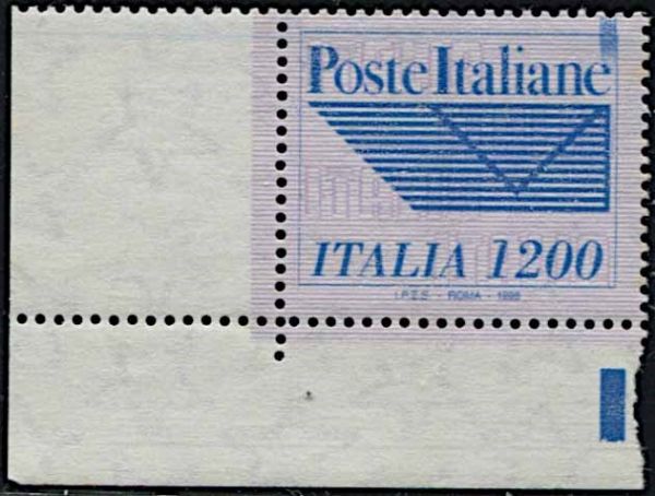 1998, Repubblica Italiana, prova del francobollo da 1200 lire non emesso.  - Asta Filatelia e Storia Postale - Associazione Nazionale - Case d'Asta italiane
