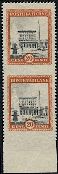 1933, Vaticano, Giardini e Medaglioni.  - Asta Filatelia e Storia Postale - Associazione Nazionale - Case d'Asta italiane